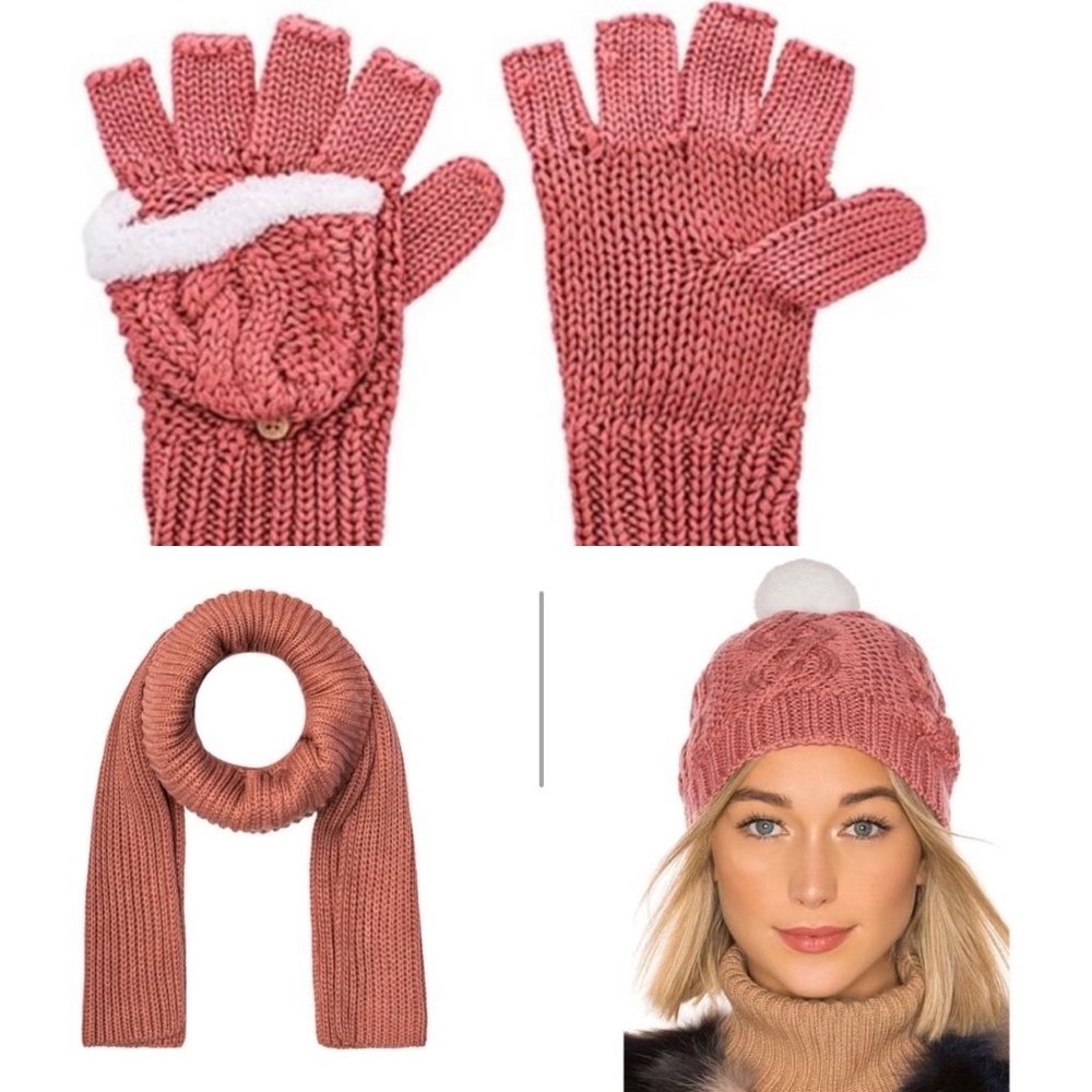 MICHAEL STARS - Cashmere Beanie, Gloves, & Scarf